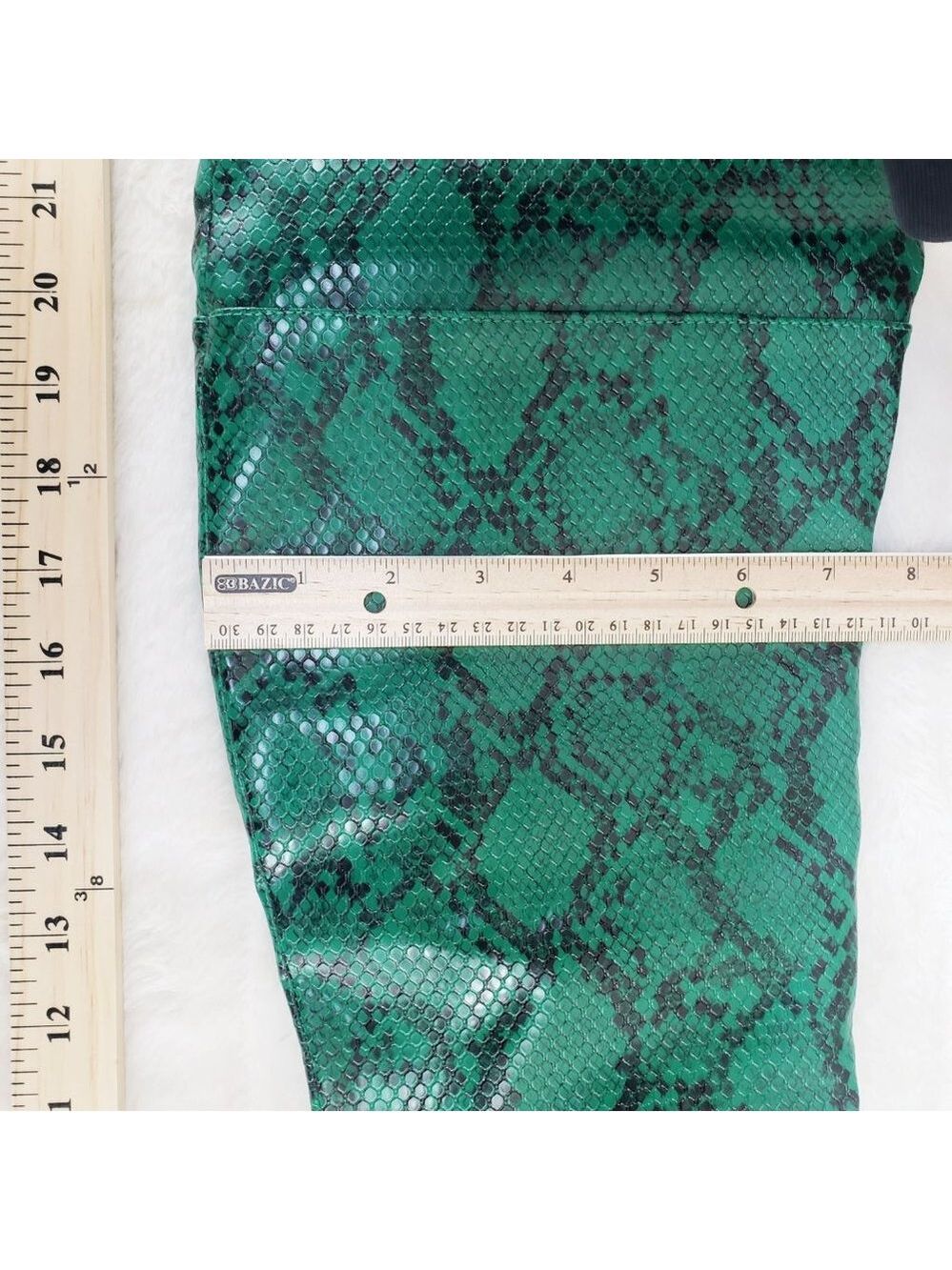 Jade Snake Wide Top Sexy Thigh High Heel Boots - Picture 8 of 11